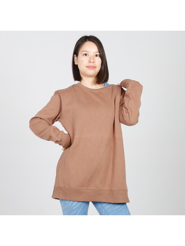 MN-N15 Maternity snap Side Sweater plain high quality corded crew sweatshirt women nursing tops