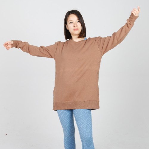 MN-N15 Maternity snap Side Sweater plain high quality corded crew sweatshirt women nursing tops