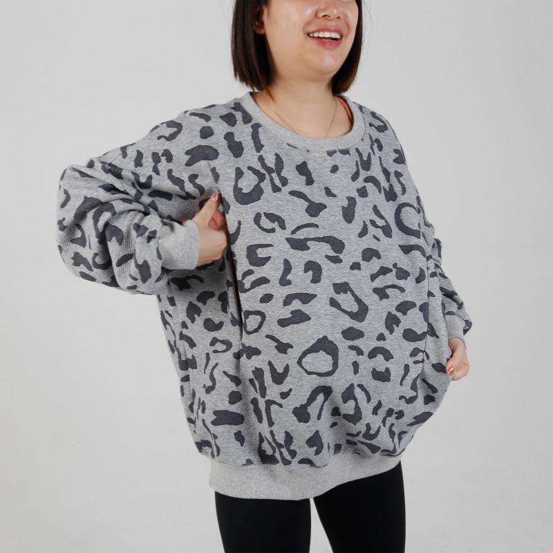 MN-N06 Custom Leopard Printting BreastFeeding Sweatshirts 