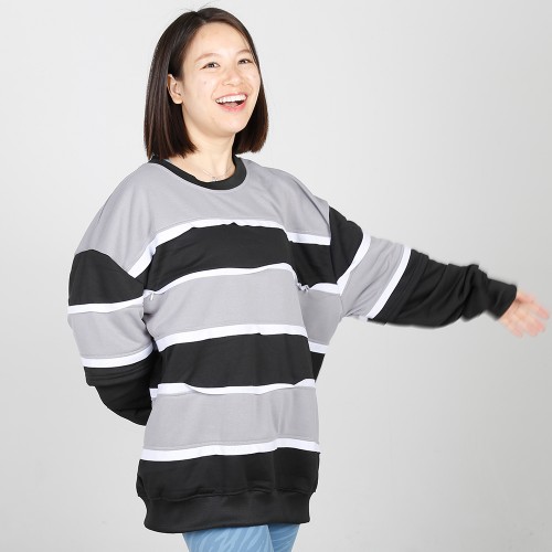 MN-N09 Stylish pregnant clothes Color Block BreastFeeding Sweatshirts With Hidden Zip For Bump