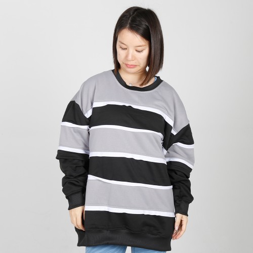 MN-N09 Stylish pregnant clothes Color Block BreastFeeding Sweatshirts With Hidden Zip For Bump