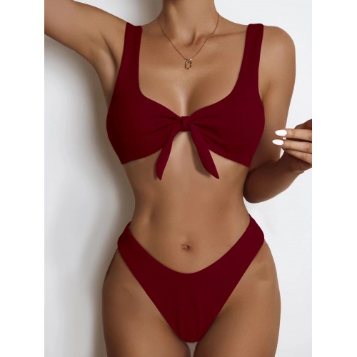 KS-001 Women's Tankinis 2pc  front Knit Bikini