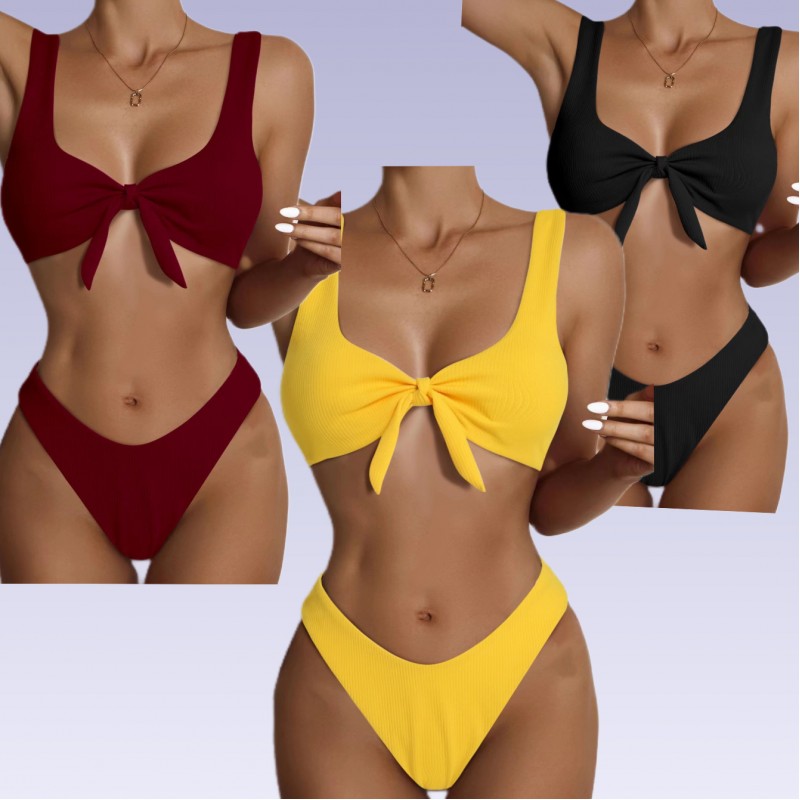 KS-001 Women's Tankinis 2pc  front Knit Bikini