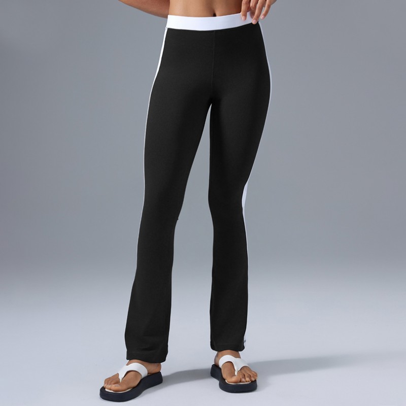 Fashion Color Block Flared butt lifting Yoga Fitness Pants 