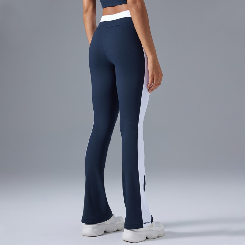Fashion Color Block Flared butt lifting Yoga Fitness Pants 