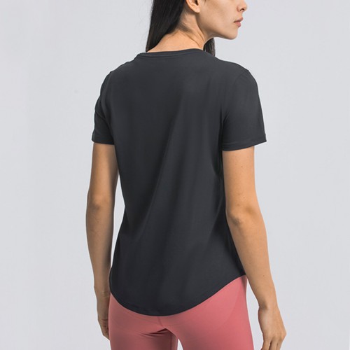Factory Direct Sale Summer Breathable Loose Yoga Short Sleeve Top