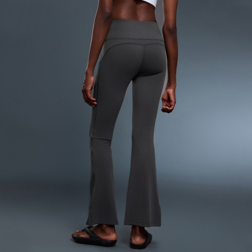 Tummy Control Bootcut Yoga Leggings with Split Cuffs