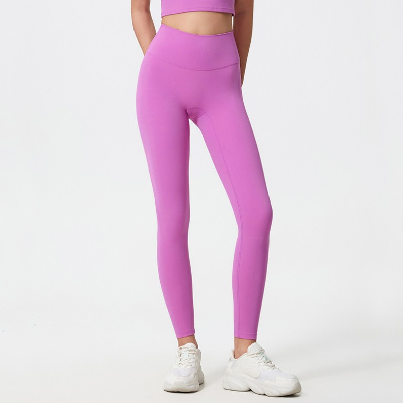 Lady workout leggings no camel toe stretchy yoga pants 