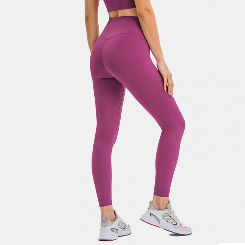 Lady workout leggings no camel toe stretchy yoga pants 