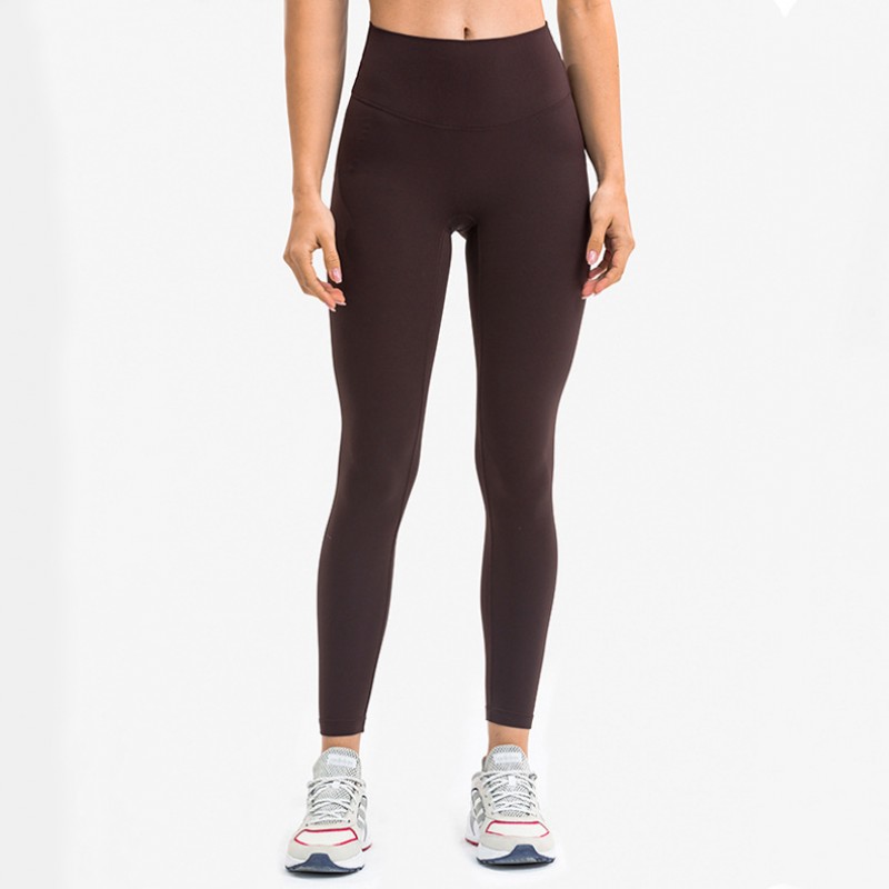 Lady workout leggings no camel toe stretchy yoga pants 