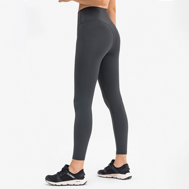 Lady workout leggings no camel toe stretchy yoga pants 