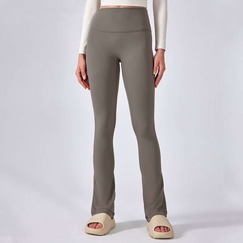 High Waisted Seamless Flared Pants Women's Naked Feel Butt Lifting Yoga Leggings 