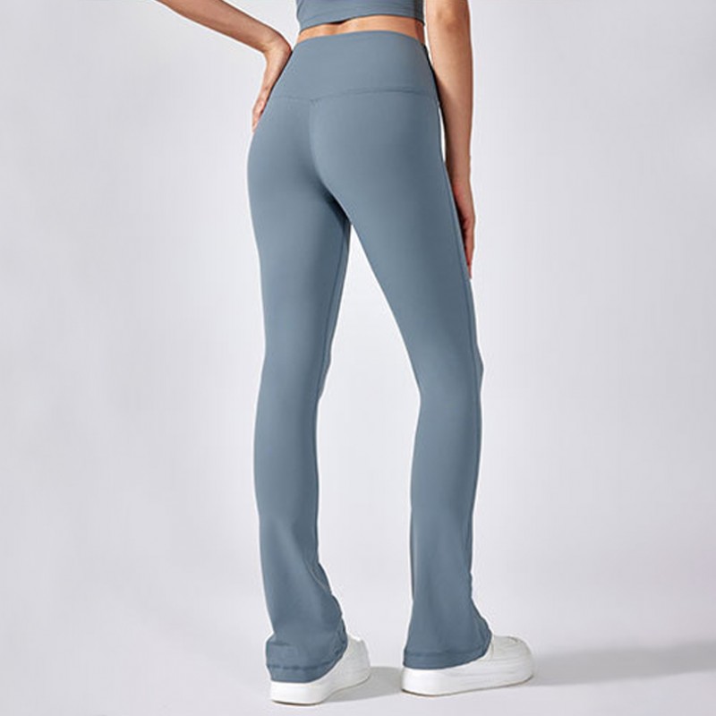 High Waisted Seamless Flared Pants Women's Naked Feel Butt Lifting Yoga Leggings 