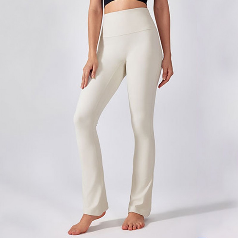 High Waisted Seamless Flared Pants Women's Naked Feel Butt Lifting Yoga Leggings 